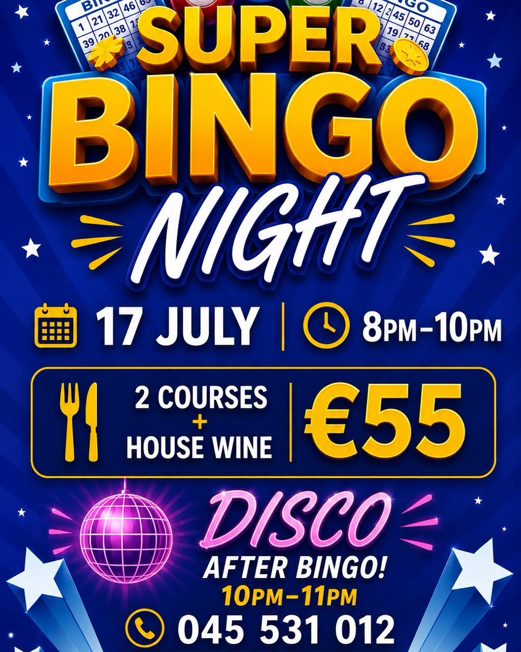 Bingo Night at The Ball Alley